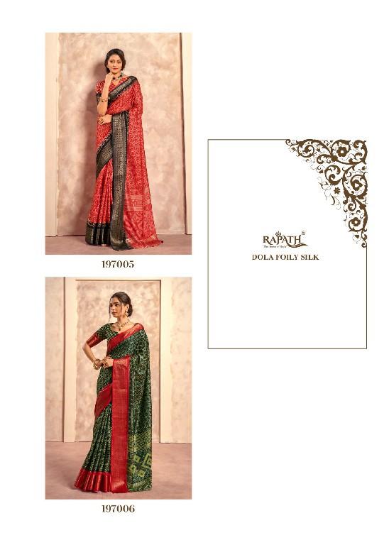 Rajpath Celo Silk Wholesale Soft Dola Woth Foil Print Party Wear Sarees