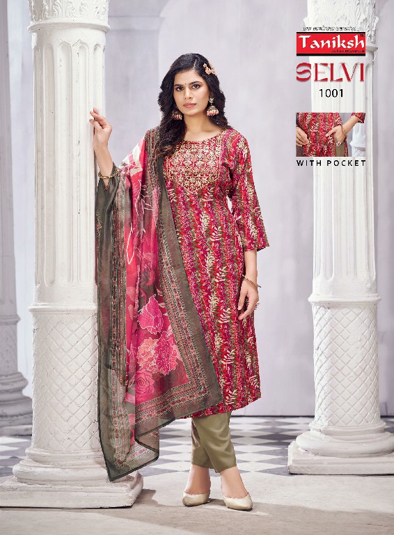 Taniksh Selvi Vol-2 Wholesale Hand Work Kurtis With Pant And Dupatta