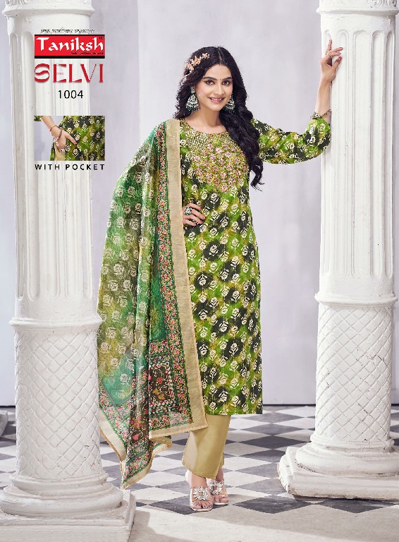 Taniksh Selvi Vol-2 Wholesale Hand Work Kurtis With Pant And Dupatta