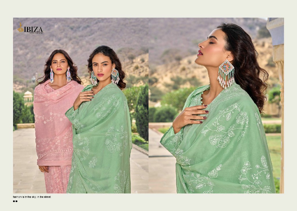 IBIZA SIMAYAA NEW PAKISTANI STYLE LAWN COTTON UNSTITCH SALWAR KAMEEZ