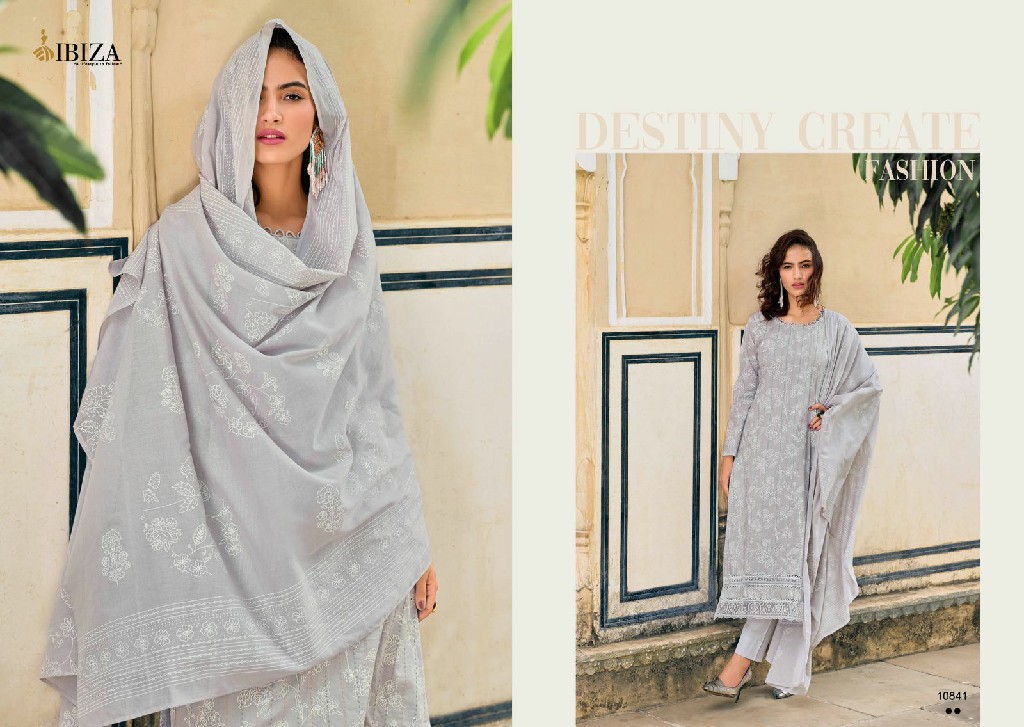 IBIZA SIMAYAA NEW PAKISTANI STYLE LAWN COTTON UNSTITCH SALWAR KAMEEZ