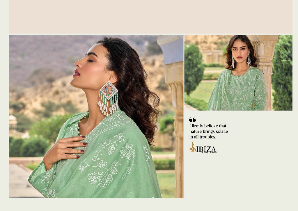 IBIZA SIMAYAA NEW PAKISTANI STYLE LAWN COTTON UNSTITCH SALWAR KAMEEZ