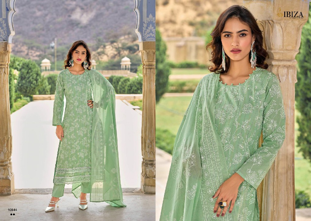 IBIZA SIMAYAA NEW PAKISTANI STYLE LAWN COTTON UNSTITCH SALWAR KAMEEZ