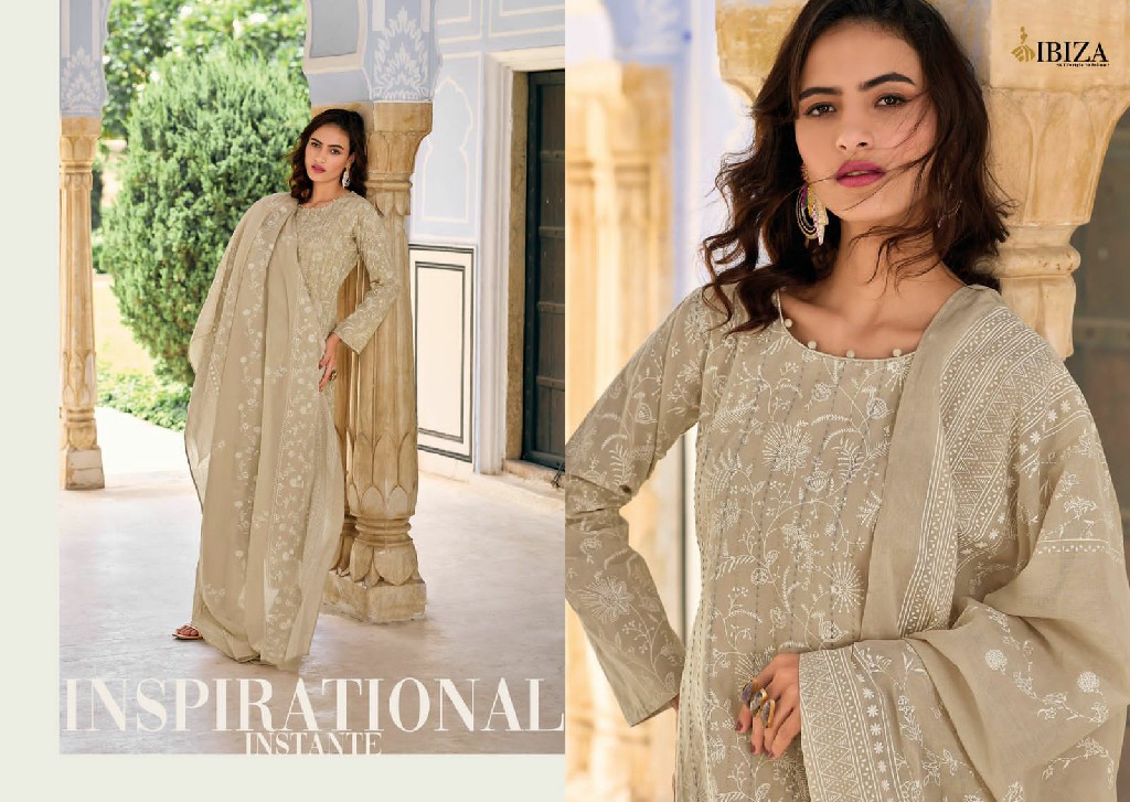 IBIZA SIMAYAA NEW PAKISTANI STYLE LAWN COTTON UNSTITCH SALWAR KAMEEZ