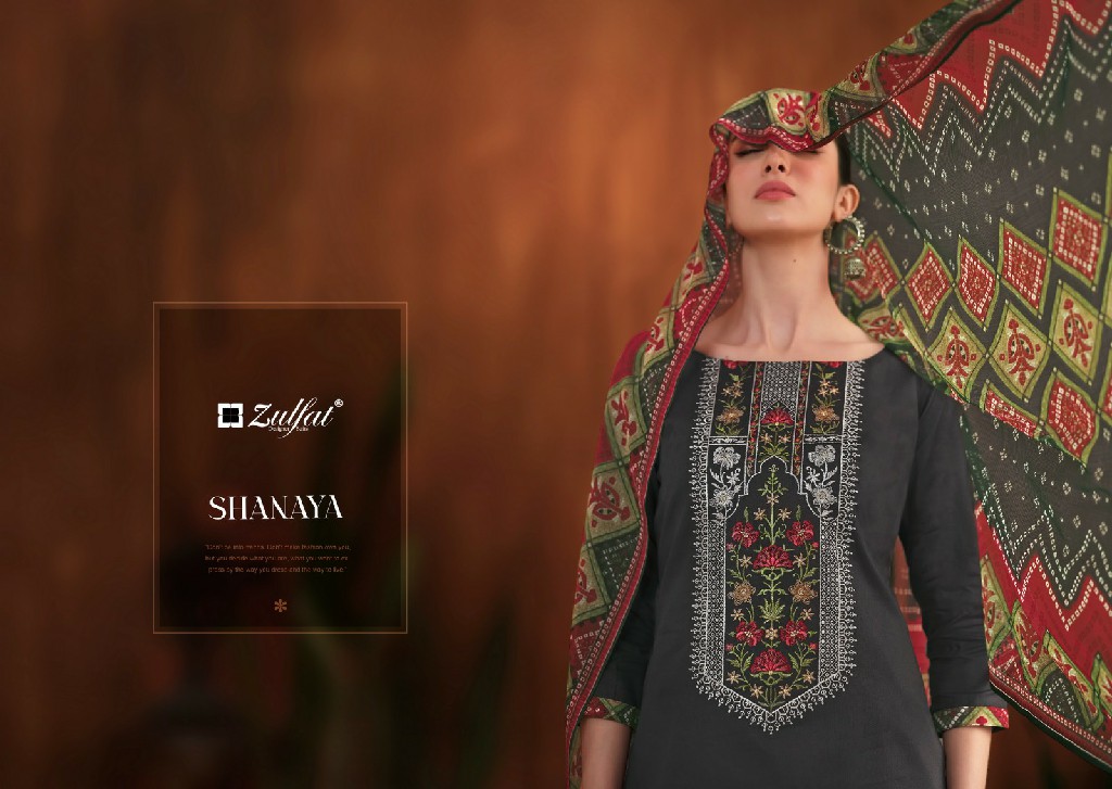 ZULFAT DESIGNER SHANAYA ETHNIC STYLE JAM COTTON PAKISTANI UNSTITCH SALWAR SUIT