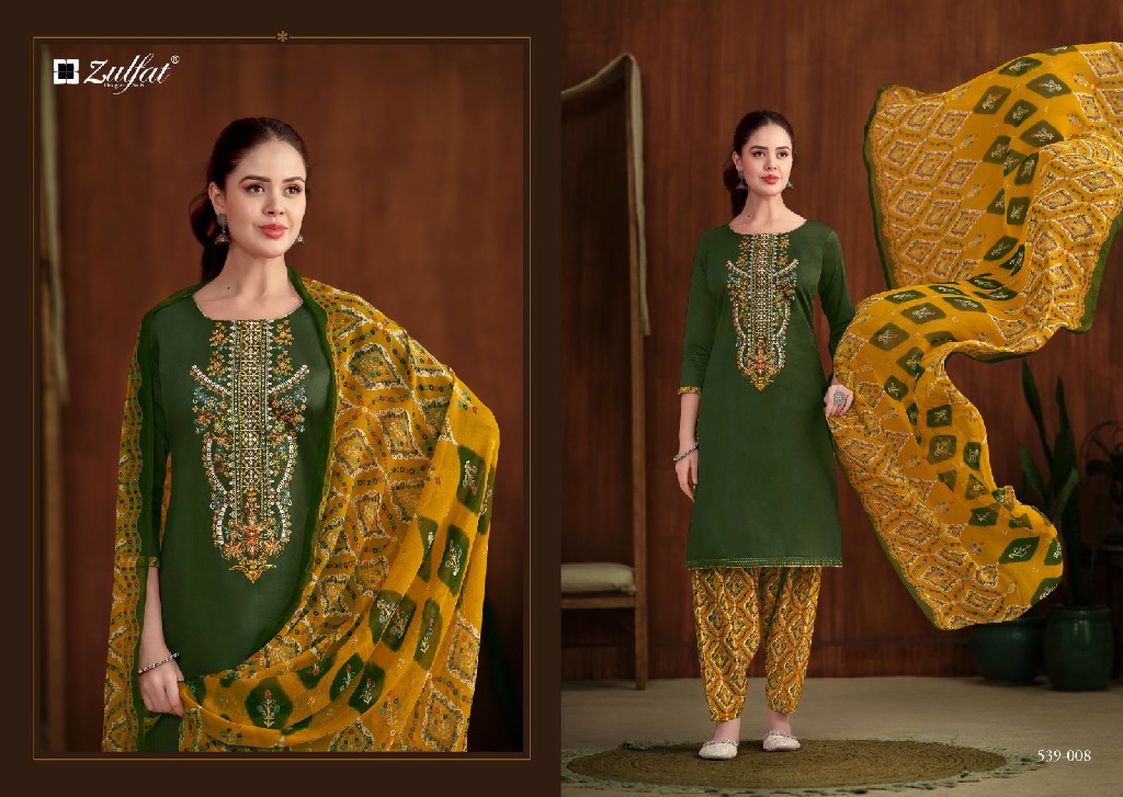 ZULFAT DESIGNER SHANAYA ETHNIC STYLE JAM COTTON PAKISTANI UNSTITCH SALWAR SUIT