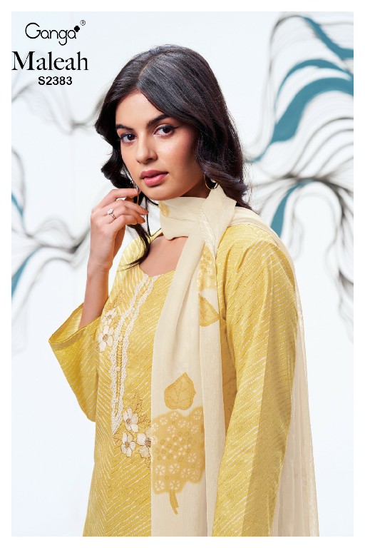 Ganga Maleah S2383 Wholesale Premium Cotton With Embroidery Salwar Suits