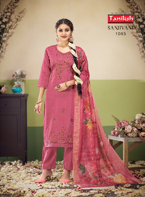 Taniksh Sanjivani Vol-1 Wholesale Cotton VIscose Embroidery Kurti With Pant And Dupatta