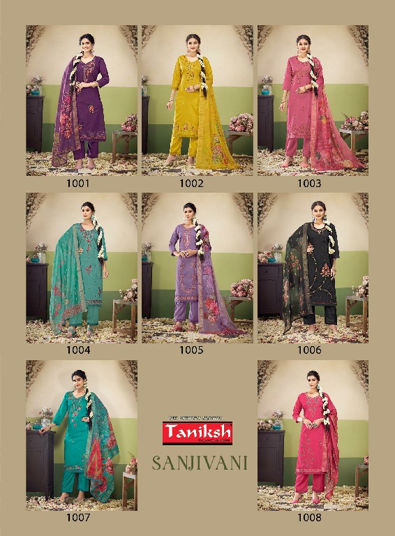 Taniksh Sanjivani Vol-1 Wholesale Cotton VIscose Embroidery Kurti With Pant And Dupatta