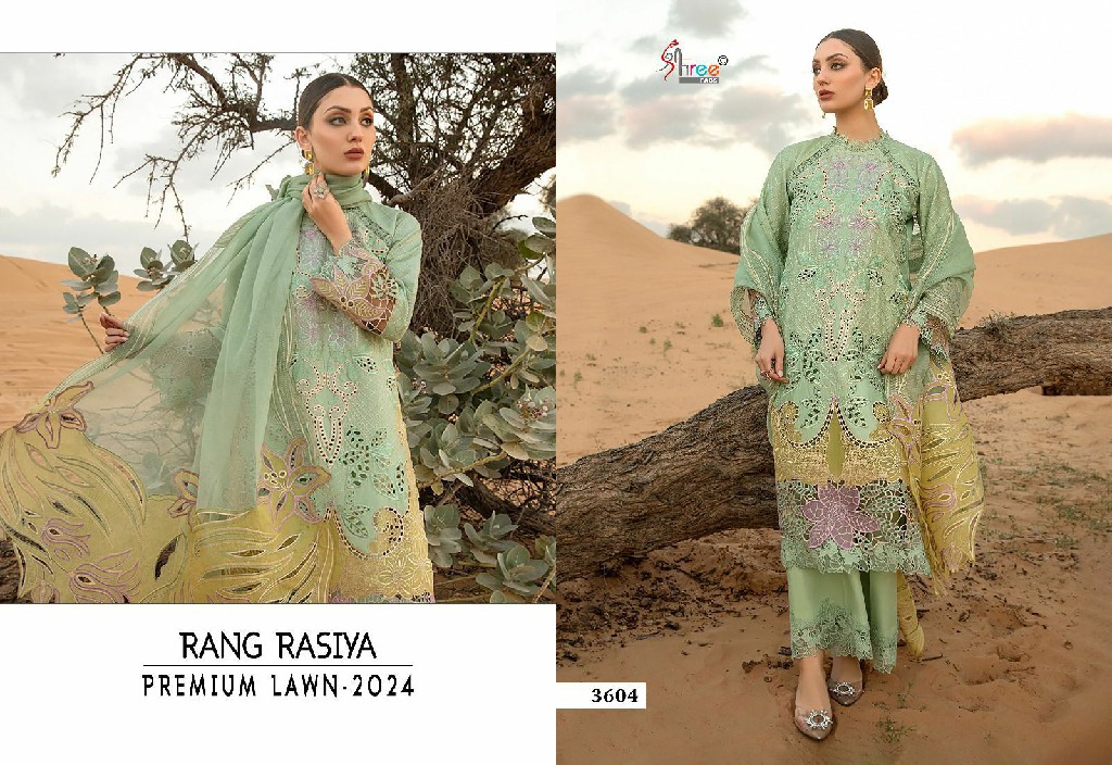 Shree Fabs Rang Rasiya Premium Lawn 2024 Wholesale Pakistani Suits