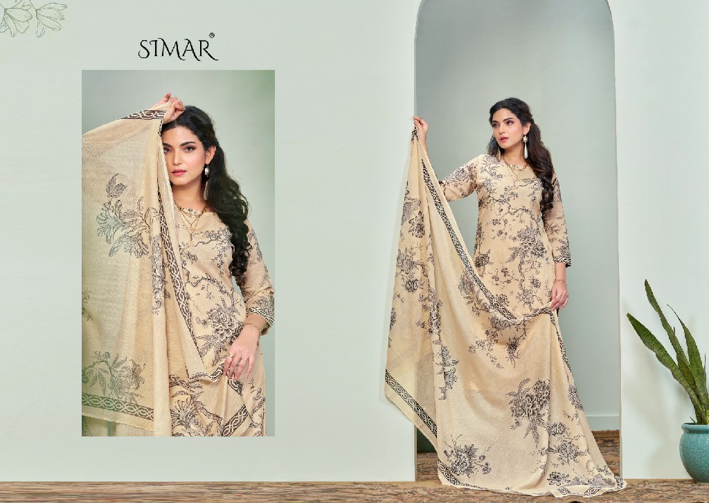 Glossy Simar Siyahi Wholesale Pure Linen With Hand Work Salwar Suits