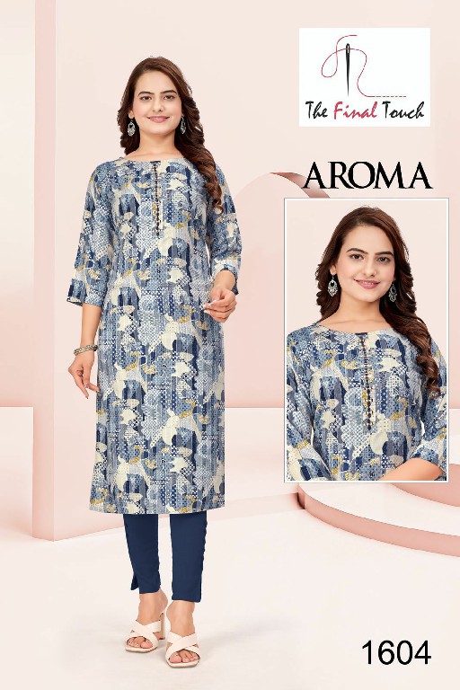 THE FINAL TOUCH AROMA FANCY RAYON PATTERN FULL STITCH KURTIS COMBO SET