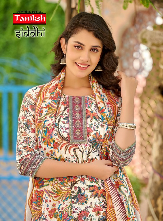 TANIKSH SIDDHI BEAUTIFUL SIKVANS EMBROIDERY FULL STITCH SALWAR KAMMEZ