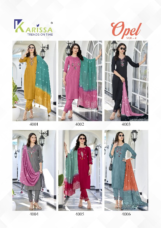 OPEL VOL 4 BY KARISSA FANCY CLASSY LOOK READYMADE 3PCS SUITS