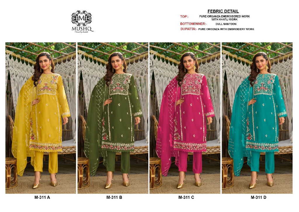 Mushq M-311 Wholesale Indian Pakistani Concept Salwar Suits