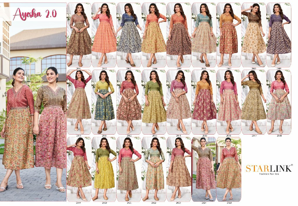 Hariyaali Ayesha 2.0 Wholesale Negative Print Choli Ghera Kurtis