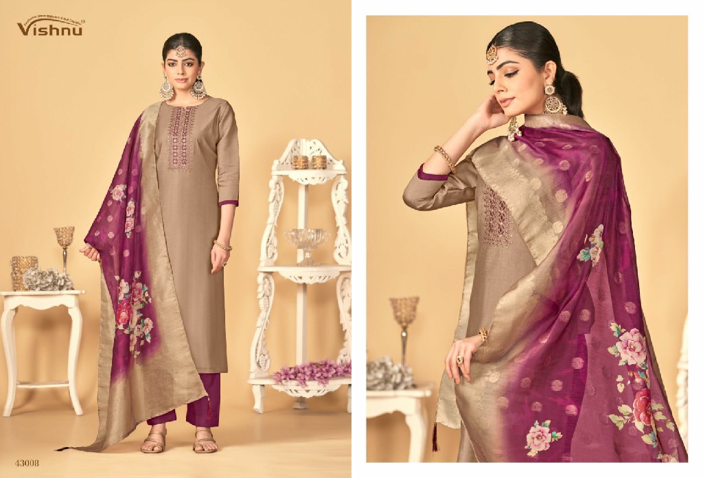 Vishnu Rashmika Wholesale Vetican Silk Dress Material