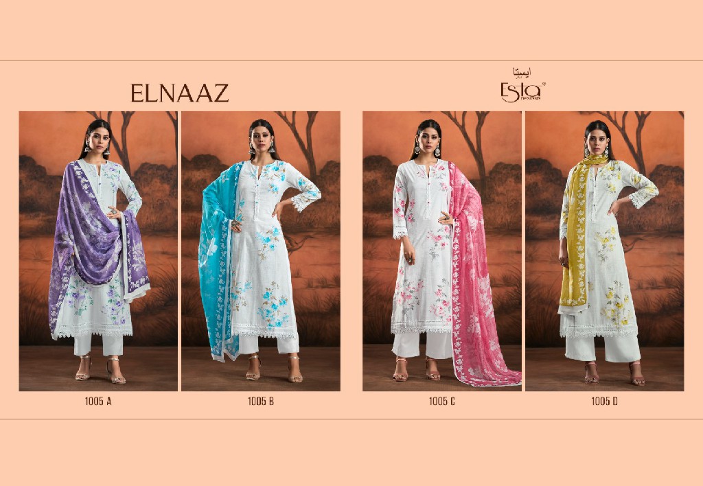 Esta Syera Vol-5 Wholesale Digital Printed Cotton With Hand Work Salwar Suits