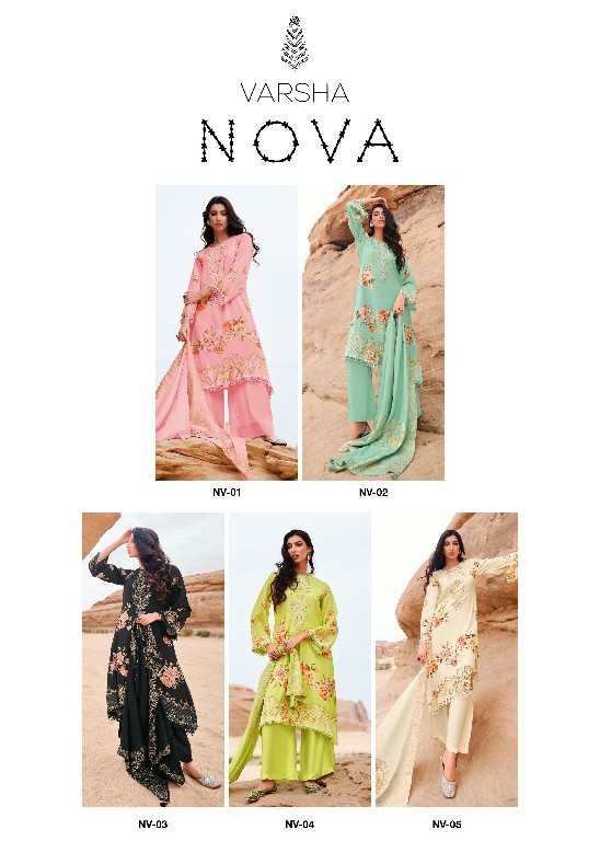 Varsha Nova Wholesale Viscose With Handwork Salwar Suits