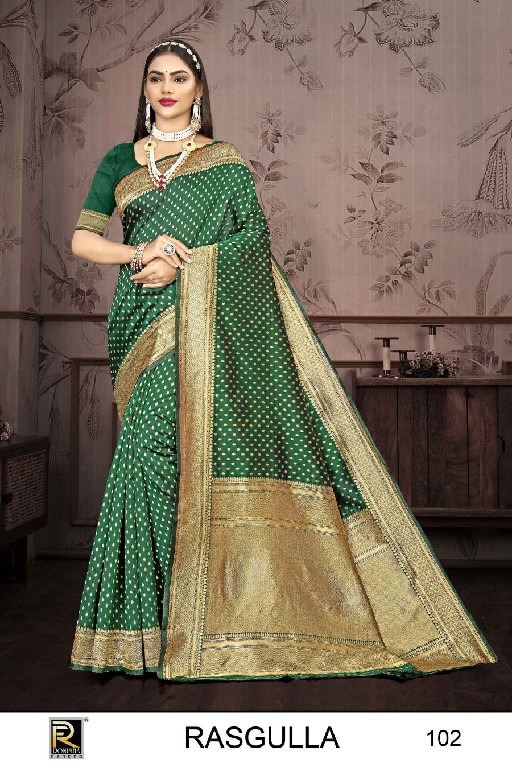 Ronisha Rasgulla Wholesale Banarasi Silk Party Wear Indian Sarees