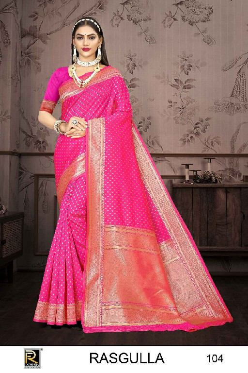 Ronisha Rasgulla Wholesale Banarasi Silk Party Wear Indian Sarees