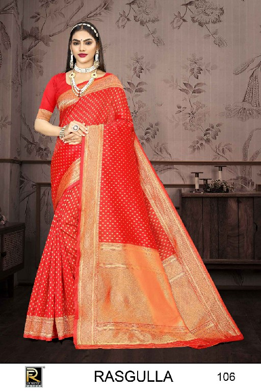 Ronisha Rasgulla Wholesale Banarasi Silk Party Wear Indian Sarees