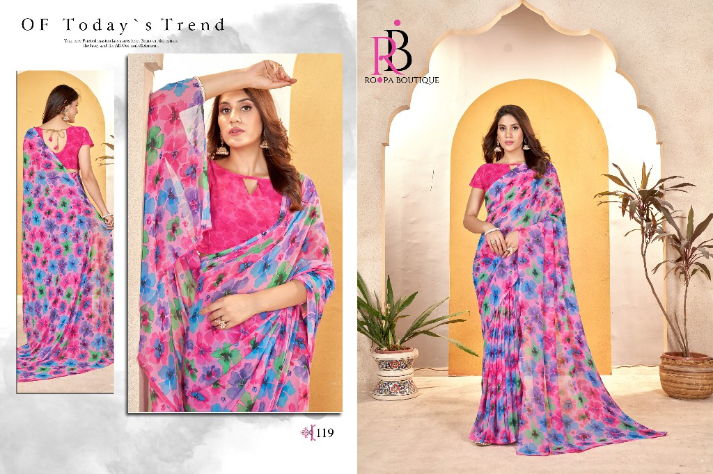 Roopa Boutique Zeeya Radhika Vol-5 Wholesale Weight Less With Blouse Included Sarees