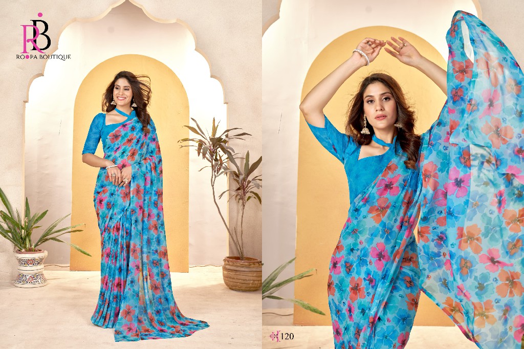 Roopa Boutique Zeeya Radhika Vol-5 Wholesale Weight Less With Blouse Included Sarees