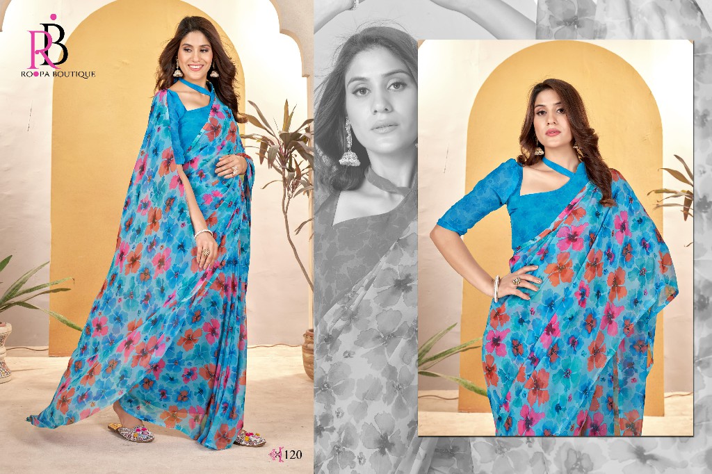 Roopa Boutique Zeeya Radhika Vol-5 Wholesale Weight Less With Blouse Included Sarees