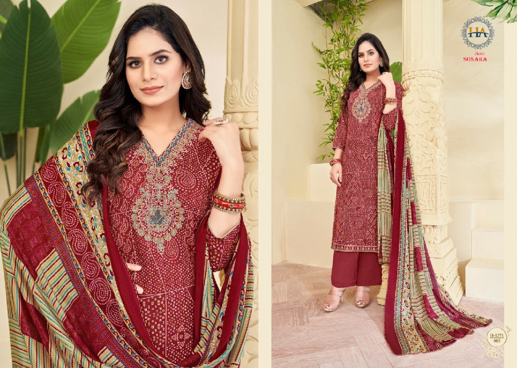 Harshit Sonara Wholesale Pure Viscose Reyon With Work Dress Material