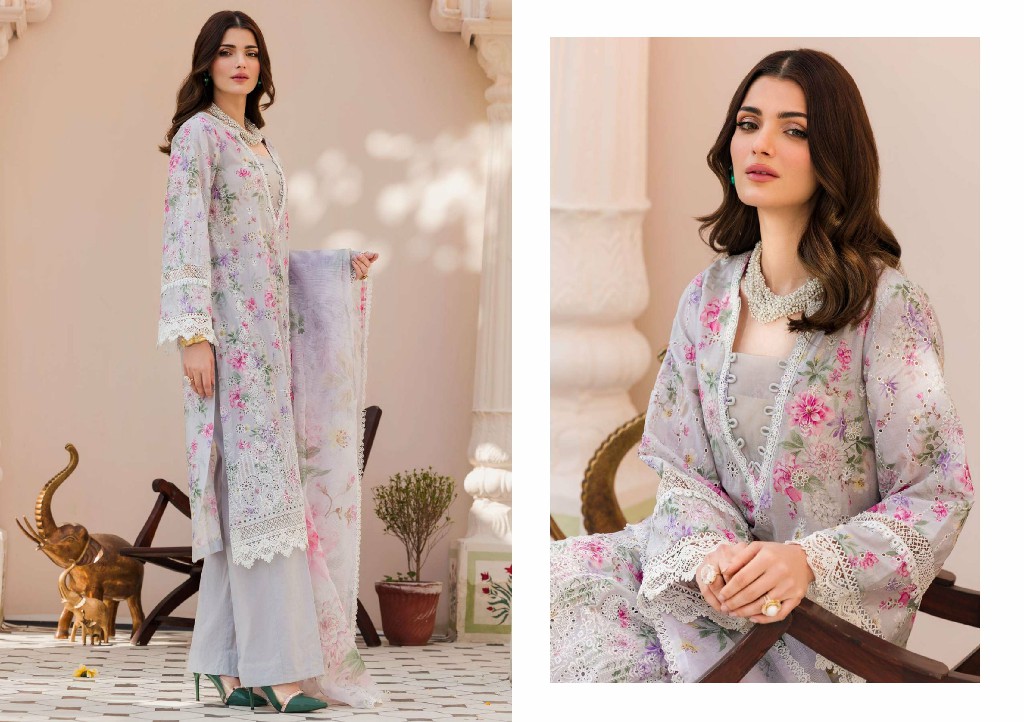 Motifz Amal Digital Printed Embroidered Lawn Pakistani Salwar Suits