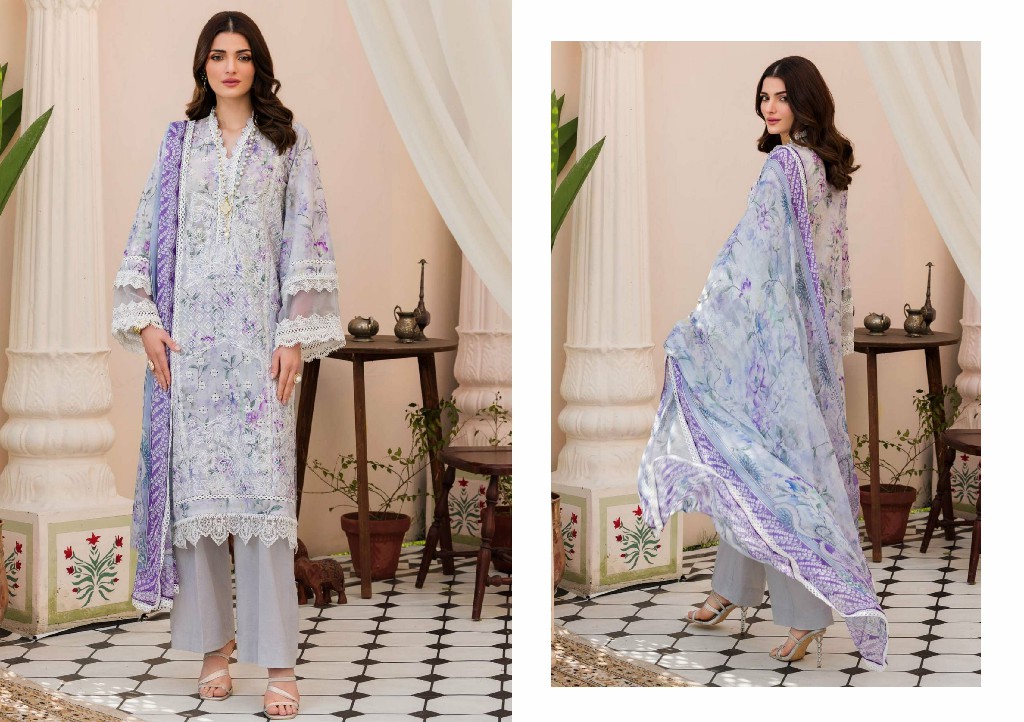 Motifz Amal Digital Printed Embroidered Lawn Pakistani Salwar Suits