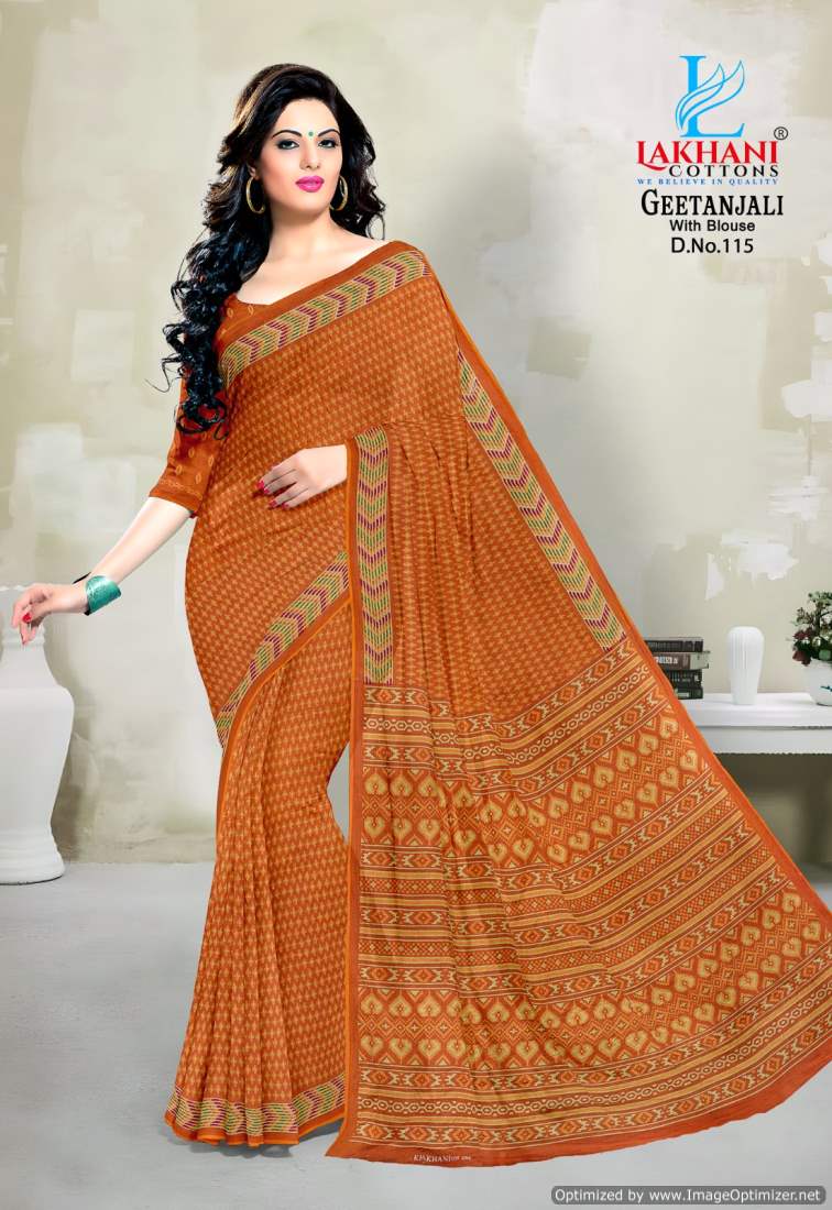 Lakhani Geetanjali Wholesale Pure Cotton Printed Sarees