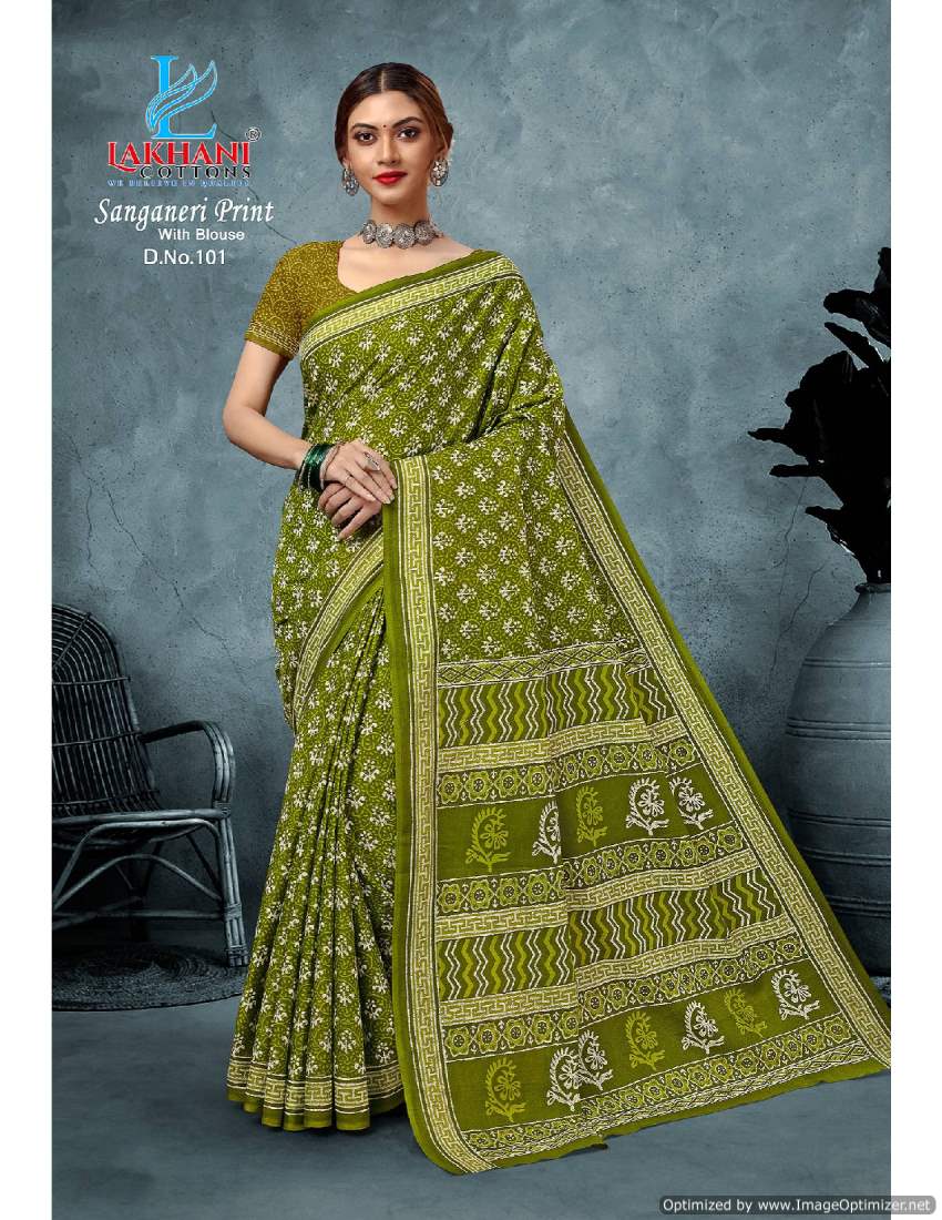 Lakhani Sanganeri Vol-1 Wholesale Heavy Cotton Printed Sarees