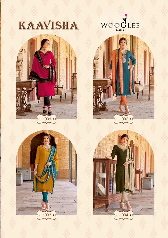 WOOGLEE KAAVISHA LATEST 3PCS READYMADE SUITS FOR WOMEN