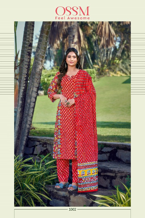 OSSM SUMMER STORIES COTTON 3PC COLLECTION READYMADE SUITS SURAT