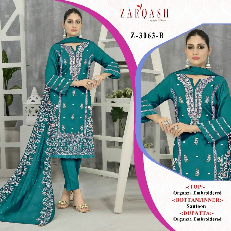 Zarqash Z-3063 Wholesale Indian Pakistani Salwar Suits