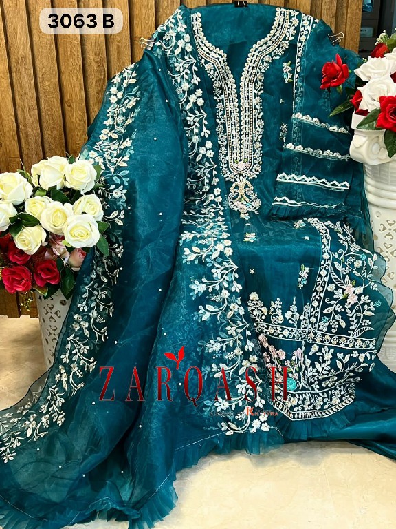 Zarqash Z-3063 Wholesale Indian Pakistani Salwar Suits