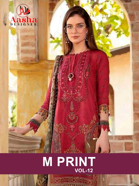 Aasha M Print Vol-12 Wholesale Indian Pakistani Salwar Suits