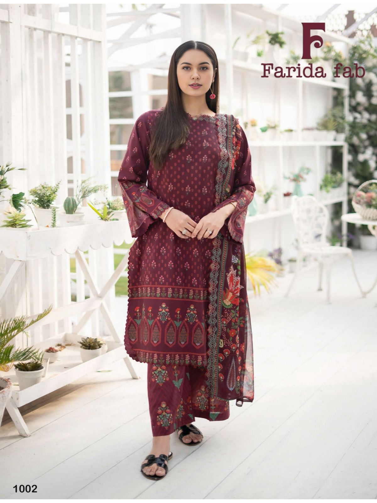 Farida Fab Spring Summer Wholesale Pure Cotton Printed Dress Material