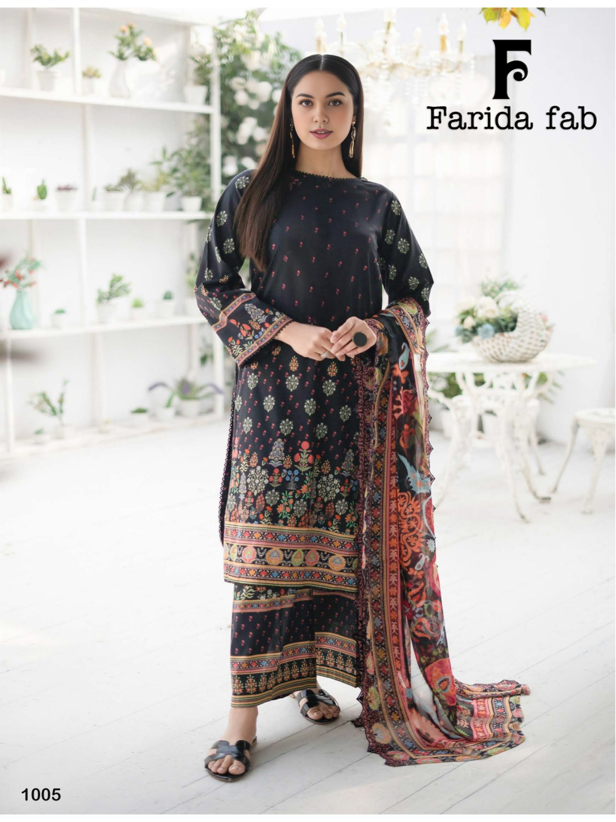 Farida Fab Spring Summer Wholesale Pure Cotton Printed Dress Material