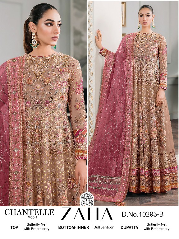 Zaha Chantelle Vol-5 Wholesale Indian Pakistani Salwar Suits
