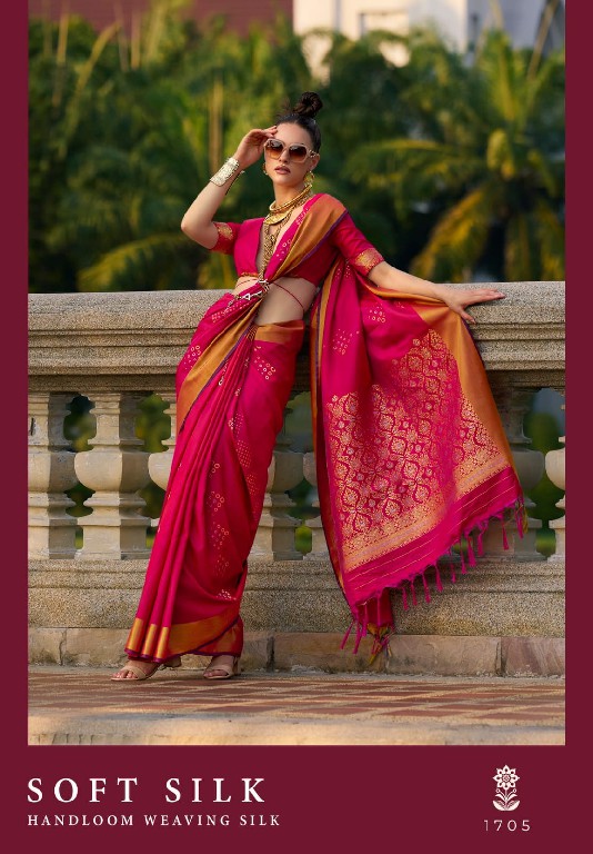 Rajtex Soft Silk Wholesale Handloom Weaving Silk Party Wear Sarees