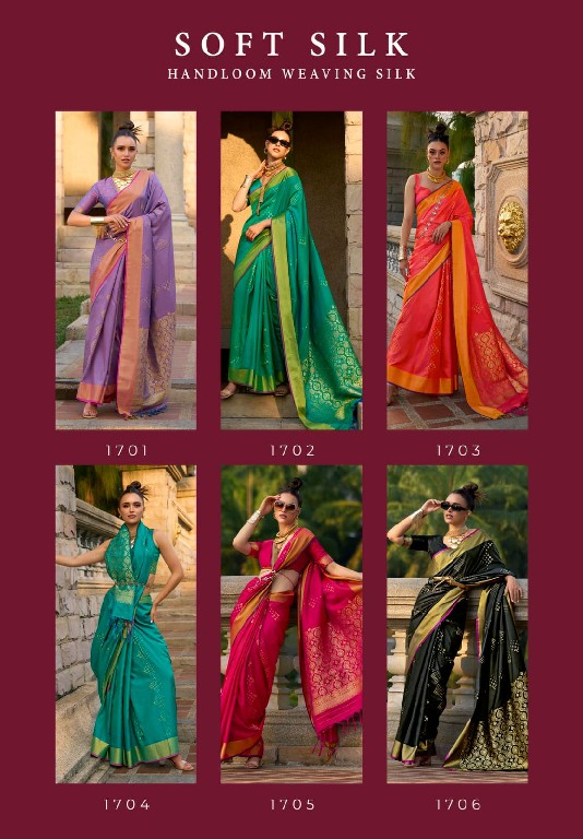 Rajtex Soft Silk Wholesale Handloom Weaving Silk Party Wear Sarees