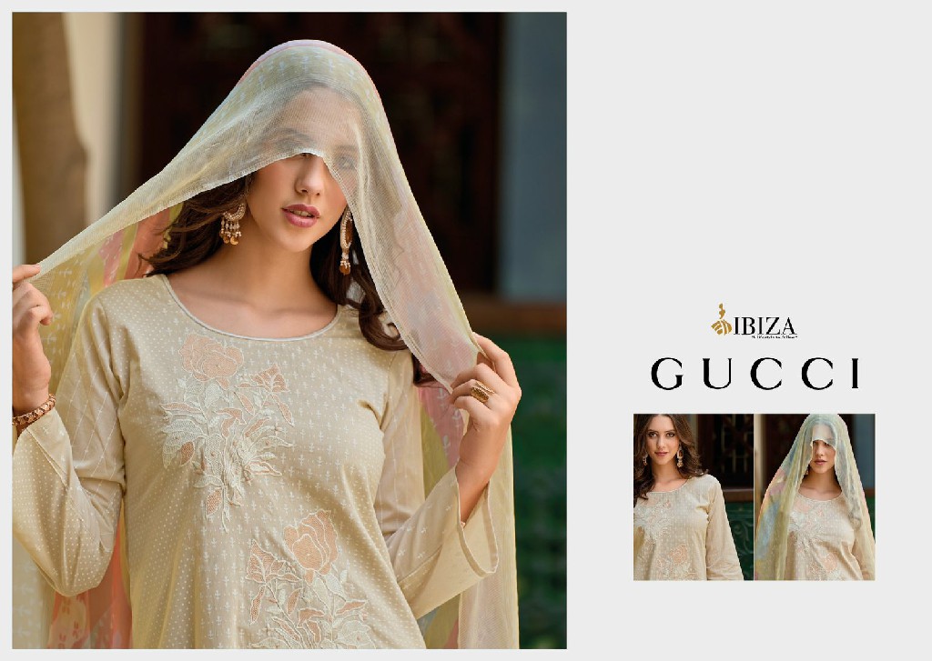 Ibiza Gucci Wholesale Pure Lawn With Embroidery Work Straight Suits