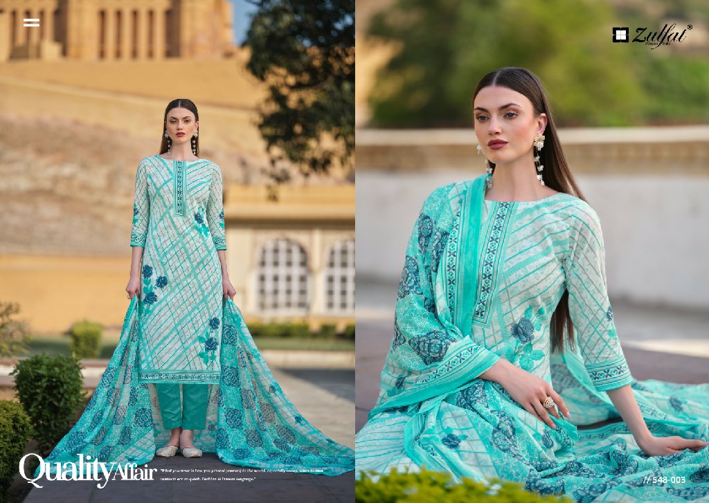 FARHANA VOL 6 BY ZULFAT COMFORTABLE COTTON PAKISTANI SALWAR SUIT DRESS MATERIAL