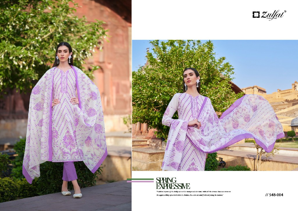 FARHANA VOL 6 BY ZULFAT COMFORTABLE COTTON PAKISTANI SALWAR SUIT DRESS MATERIAL