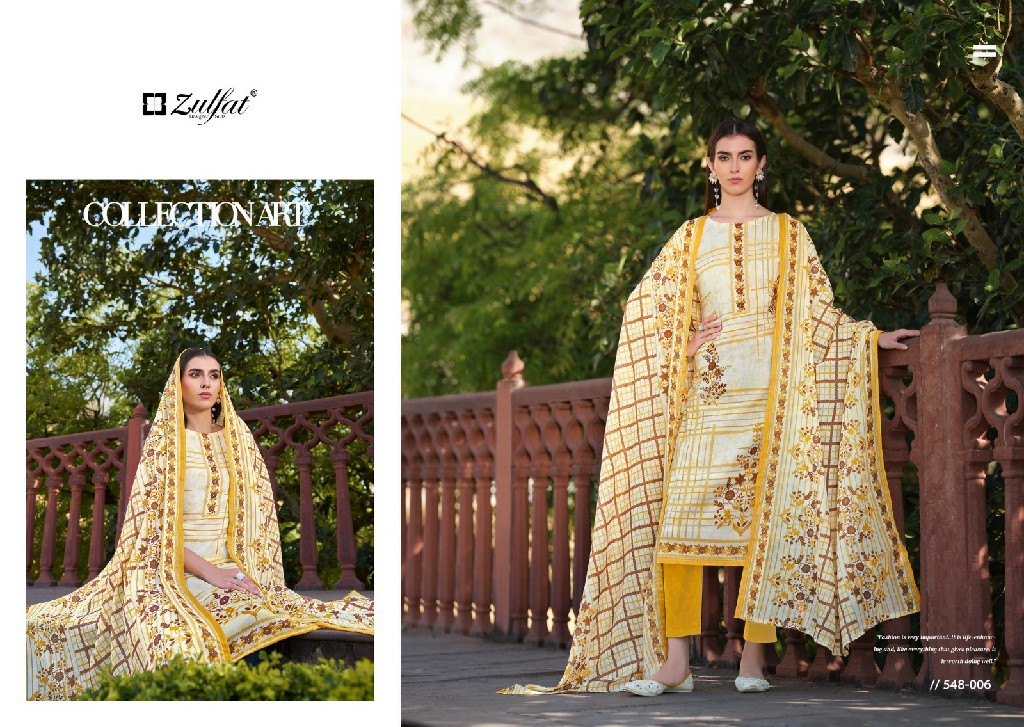 FARHANA VOL 6 BY ZULFAT COMFORTABLE COTTON PAKISTANI SALWAR SUIT DRESS MATERIAL