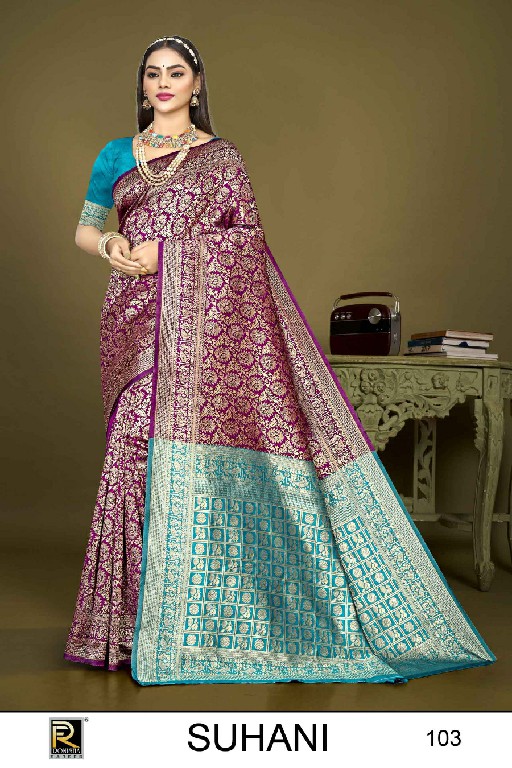 Ronisha Suhani Wholesale Banarasi Silk Ethnic Sarees