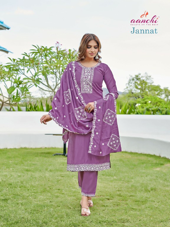 AANCHI KURTI PRESENTS JANNAT AMAZING LOOK FULL STITCH SALWAR KAMEEZ